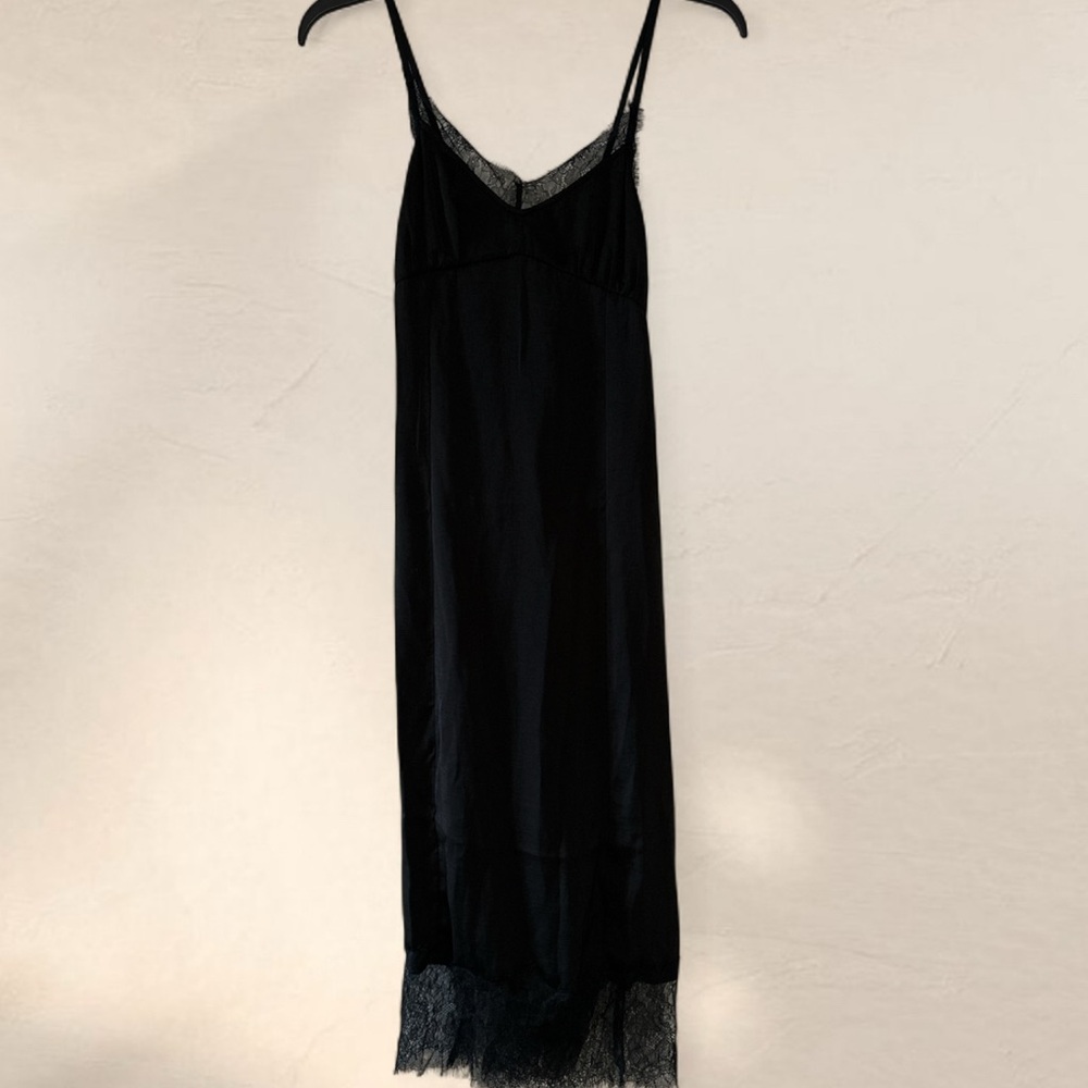 Juicy Couture black lace slip dress